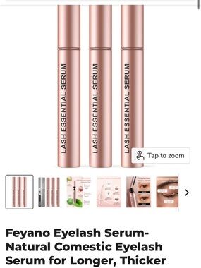 3 X Feyano Eyelash Eyebrow Serum for Longer, Thicker Lashes & Brows (15 mLPink)